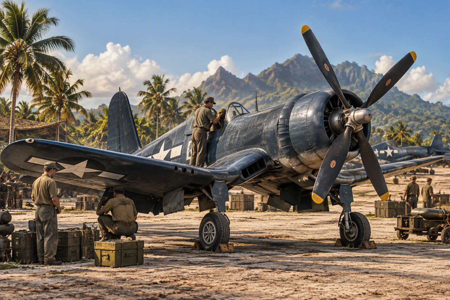 Corsair on Airfield